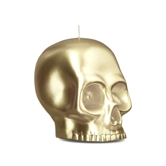 Bundle of 4 Unscented Gold Skull Shaped Candles Halloween Spooky Seasonal Decor - Picture 14 of 15